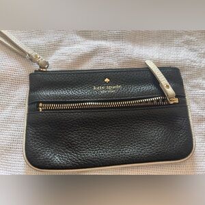 Kate Spade Black Leather Wristlet